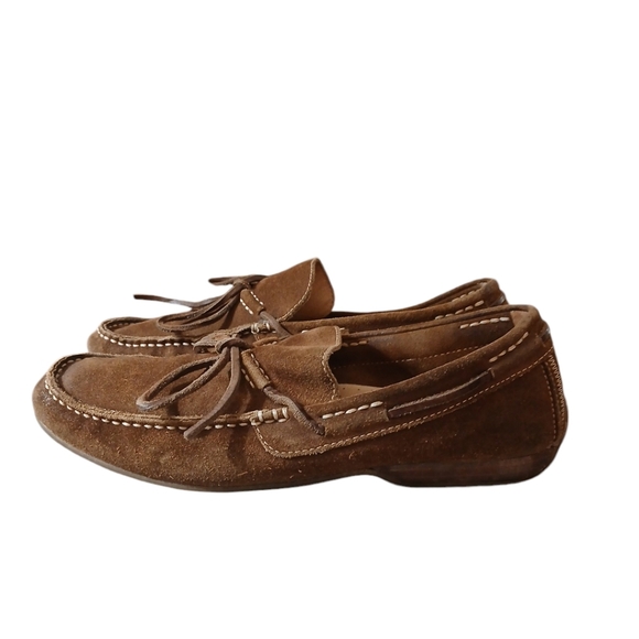 FRYE Lewis Tie Men's Suede Loafer Driving Shoes Size 9 M - Picture 6 of 13